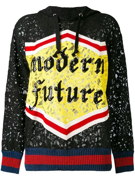 gucci modern future hoodie kojofunds|GUCCI Lace GG WEB MODERN FUTURE LOGO HOODIE .